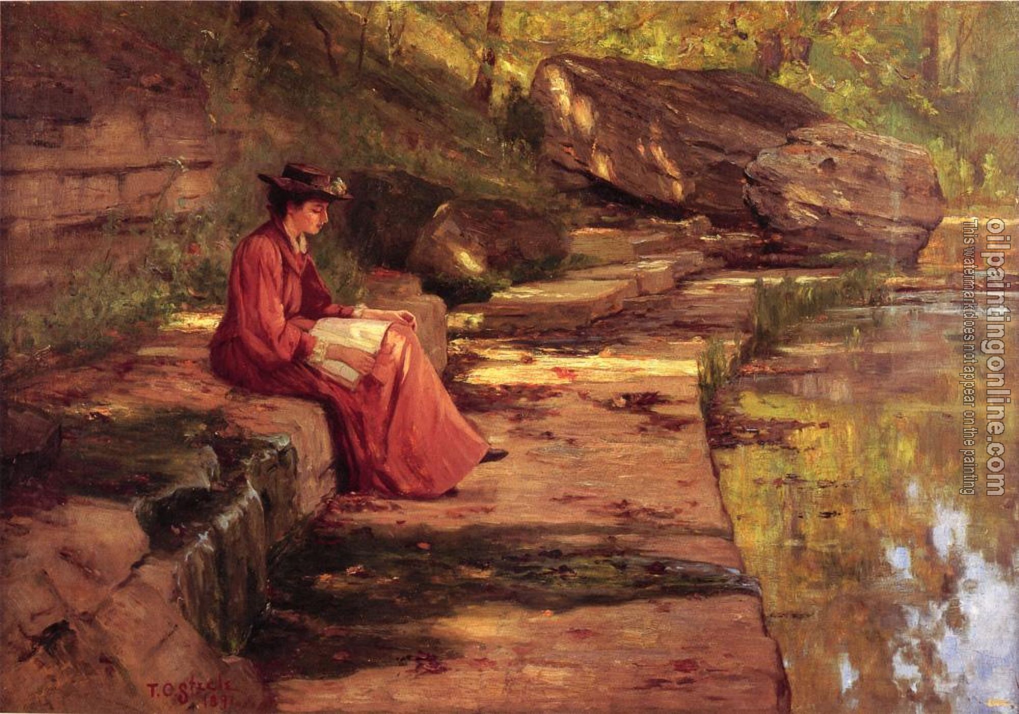 Steele, Theodore Clement - Daisy by the River